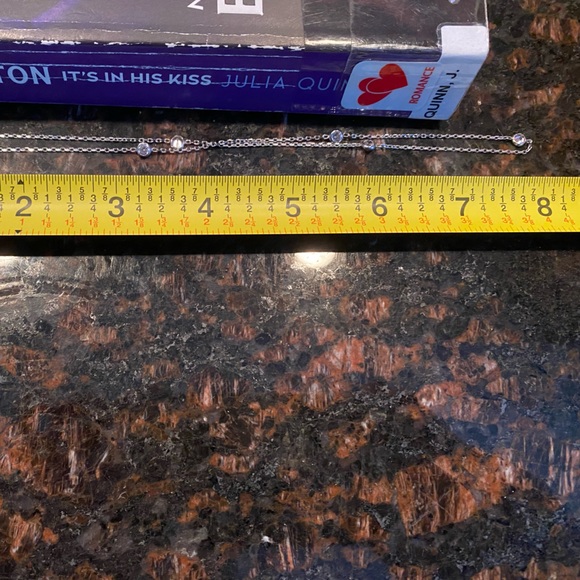 Silver choker necklace with glass beads - Picture 6 of 9